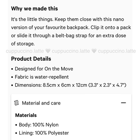 💗NWT🍊Lululemon City Adventurer Backpack Nano - Pale Raspberry/Orange Frappe - Picture 7 of 7